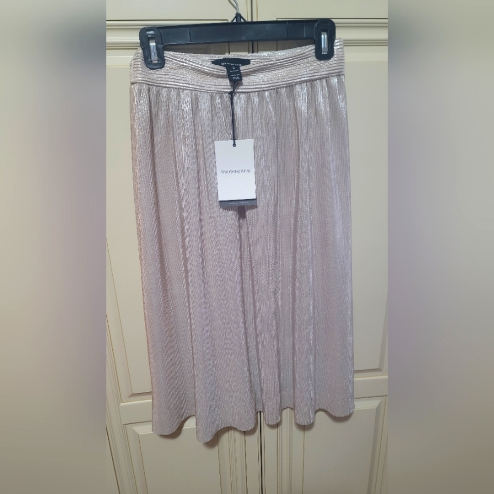 Beautiful Metallic Midi Dress Skirt, Never Worn with Tags